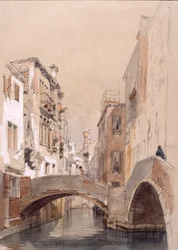 Ein Kanal in Venedig